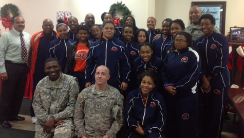 VSU Women's Basketball Team Volunteers at Fort Lee Military Base