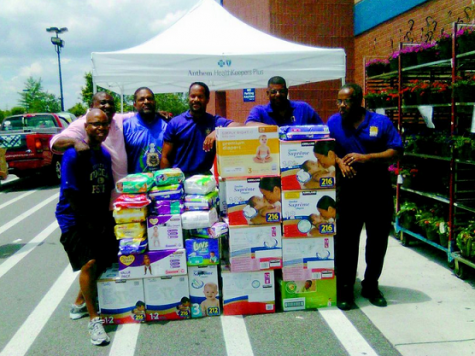 Omega Psi Phi supporting Diaper Change Campaign