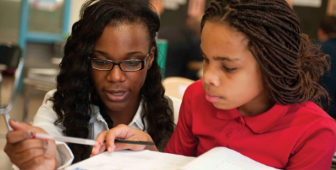 higher1 Mentors serve as positive role models to scholars while teaching math, literature and seminar subjects.