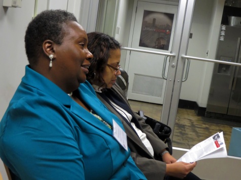 Program Director Shandra Thompson (left), and Board Memeber, Tishaun Ugworji (right)
